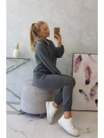 Sada model 18748990 s kapucí v grafitové barvě - K-Fashion Sada model 18748990 s kapucí v grafitové barvě - K-Fashion