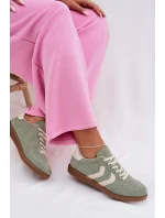 Dámské tenisky z eko semiše zelené model 22027738 - EVENTO