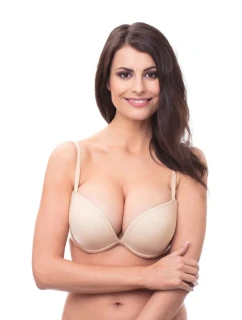 Hladká dvojitá push-up podprsenka W8144 FULL EFFECT PLAIN nude - Wonderbra