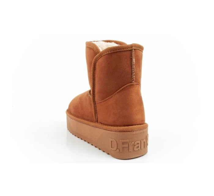 D.Franklin dámske snehové topánky zimné módne kožušinové zateplené topánky hnedé dámske