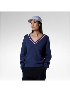 Sweter damski W model 22243502 V Neck granatowy - Rossignol