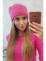 Dámská čepice tmavě růžová model 18751805 - K-Fashion Dámská čepice tmavě růžová model 18751805 - K-Fashion