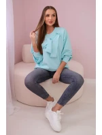 Bavlnená blúzka s mätou