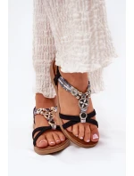 Plné Dámské Sandály S  Černé model 21693561 - Artiker