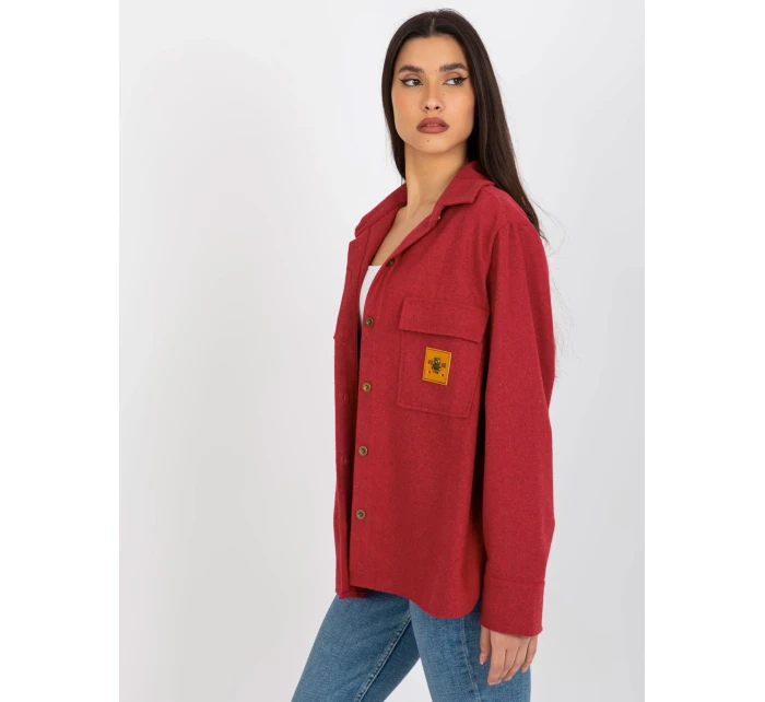 Dámska košeľa LK KS 509164.11 tmavo ružová - FPrice