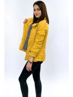 Žltá bunda s vysokým stojačikom (DL016)