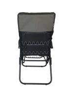 Záhradné kreslo s podnožkou 57x83x106 cm sivo-zelené Záhradné kreslo s podnožkou 57x83x106 cm sivo-zelené