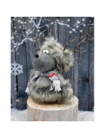 ZARIADENÝ RENNIFER S OSVETLENÝM TORCHOM Sivý 20x35x47CM detské