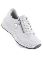 Dámské kožené polobotky bílé model 21910610 - Rieker