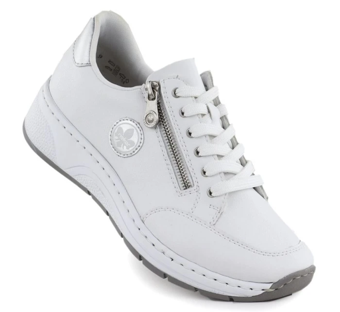 Dámské kožené polobotky bílé model 21910610 - Rieker