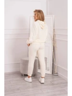 Tepláková souprava s kapucí ecru