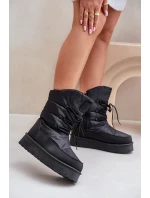 Sněhule na platformě se zipem Big Star model 21678314 Černé - Big Star Shoes Sněhule na platformě se zipem Big Star model 21678314 Černé - Big Star Shoes