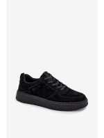 Pánské Sneakersy Na Platformě Zamszové Big Star model 21706190 Černé - Big Star Shoes