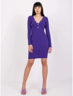 Šaty RV SK model 17006604 tmavě fialová - FPrice Šaty RV SK model 17006604 tmavě fialová - FPrice