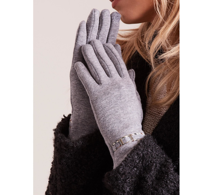 Dámske rukavice so sivou prackou