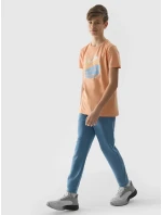 Chlapecké tričko regular s potiskem 4F - korálové Chlapecké tričko regular s potiskem 4F - korálové