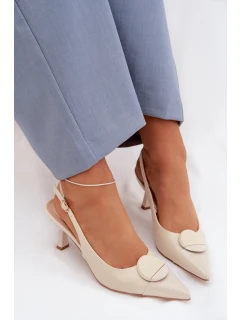 Sandále na podpätku model 225219 Vykročte štýlovo