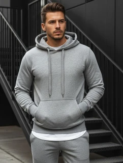 Pánska mikina s kapucňou šedá BX3646