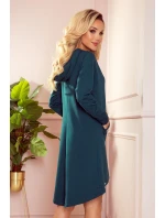 328-4 AMELIA Klokanka s kapucňou - BOTTLE GREEN