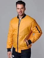 Pánska bunda bomber s prešívanou podšívkou tmavo žltá (AK95-22)