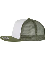 Flexfit 6006 5-panelová čiapka typu Trucker 55.6006 olivová/biela/námornícka modrá Flexfit 6006 5-panelová čiapka typu Trucker 55.6006 olivová/biela/námornícka modrá