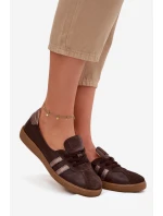 Kožené semišové dámské polobotky typu barefoot model 21744462 čokoládové - Zazoo