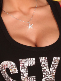 Sexy letter-collier-K with rhinestones