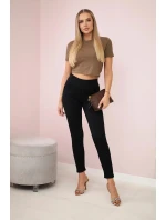 Bavlněné kalhoty s mašlí černé - Kesi