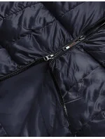 Tmavomodrá dámska metalická zimná bunda (B8073-3) Tmavomodrá dámska metalická zimná bunda (B8073-3)