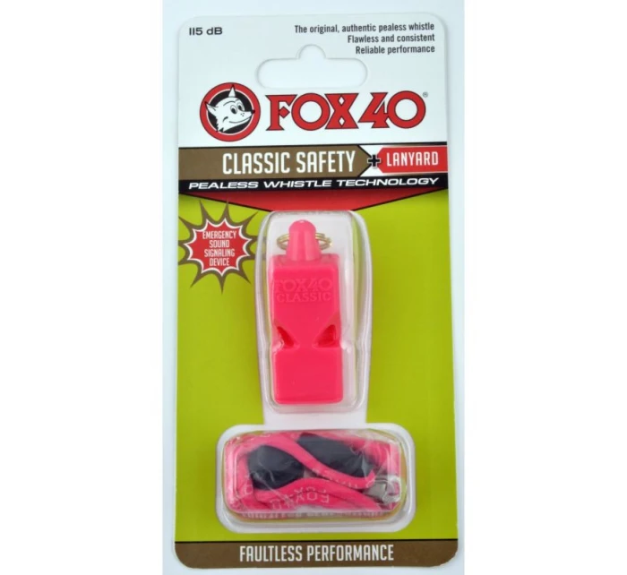 Píšťalka FOX Classic + šnúra 9903-0408 ružová