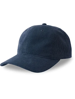 Atlantis Headwear Creep-S 6-panelová manšestrová čiapka s kšiltom 33.0227 tmavomodrá