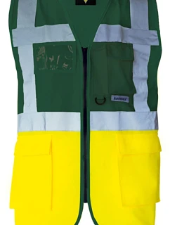 Korntex KXMF – Berlin Multifunkčná vesta 76.KXMF paramedic green/yellow