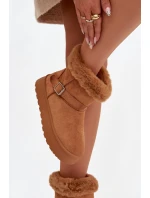 Ženské sněhule na platformě s přezkou a kožešinou Camel Jesella Ženské sněhule na platformě s přezkou a kožešinou Camel Jesella