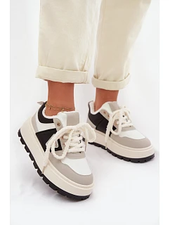 Dámské tenisky na platformě šedé model 22039752 - Boto