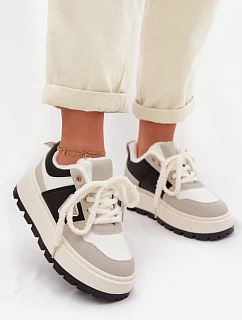 Dámské tenisky na platformě šedé model 22039752 - Boto