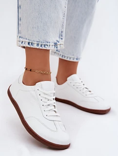 Kožené dámské tenisky Barefoot Zazoo N1243 Bílé
