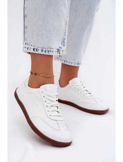 Kožené dámské tenisky Barefoot model 22133951 Bílé - Zazoo