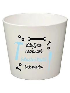 Biely keramický kvetináč – ak to nezvládne on… tak už nikto – veľký