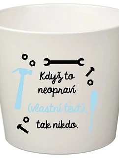 Biely keramický kvetináč – ak to nezvládne on… tak už nikto – veľký