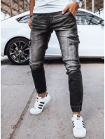 Pánske džínsové nohavice jogger čierne FashionStreet UX4038