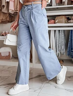 Dámske nohavice so širokými nohavicami MOBISKA blue FashionStreet UY2617