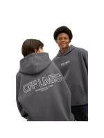 unisex mikina s kapucí šedá model 21467618