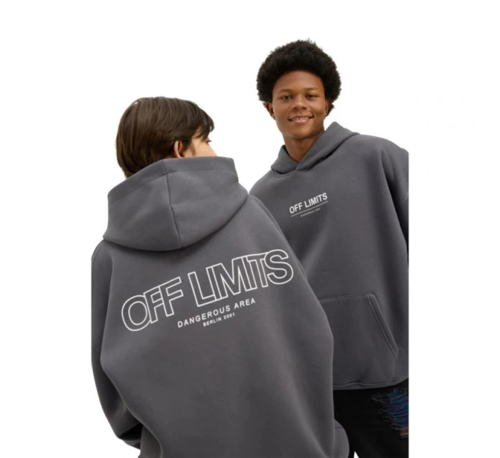 unisex mikina s kapucí šedá model 21467618