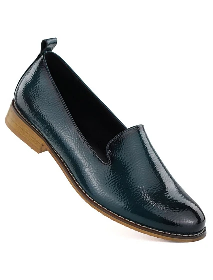 Dámske lakované topánky lords navy blue Potocki 19337