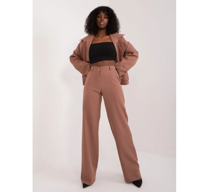 Spodnie LK SP model 19662118 brązowy - FPrice Spodnie LK SP model 19662118 brązowy - FPrice