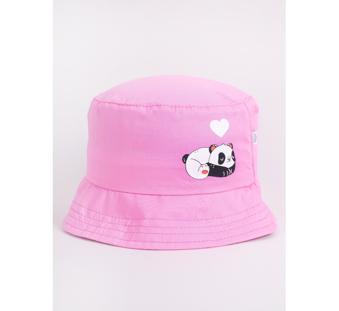 Yoclub Dievčenské letný klobúk CKA-0267G-A110 Pink
