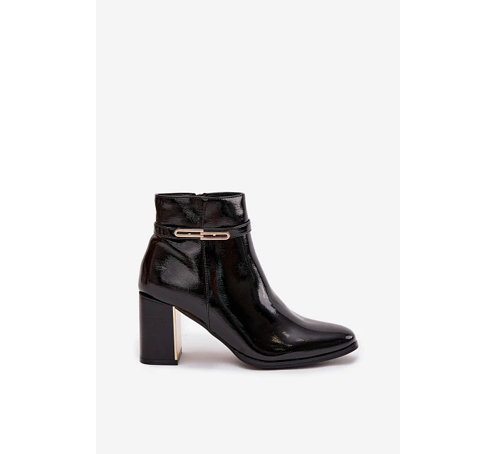 Lakované čižmy Dorelia D8257 black - Sweet Shoes Lakované čižmy Dorelia D8257 black - Sweet Shoes