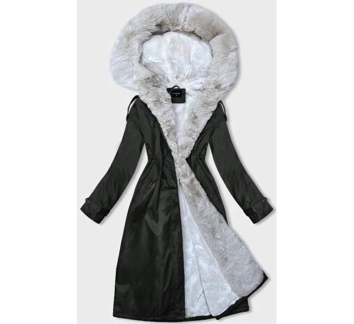 dámská zimní bunda parka s kožešinou model 21247295 - S'WEST