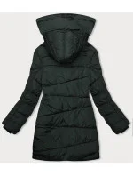 Asymetrické dámske sako v armádnej farbe (2M-21113)