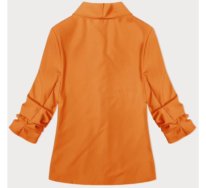 Tenká oranžová bunda s volánovými rukávmi (22-356)